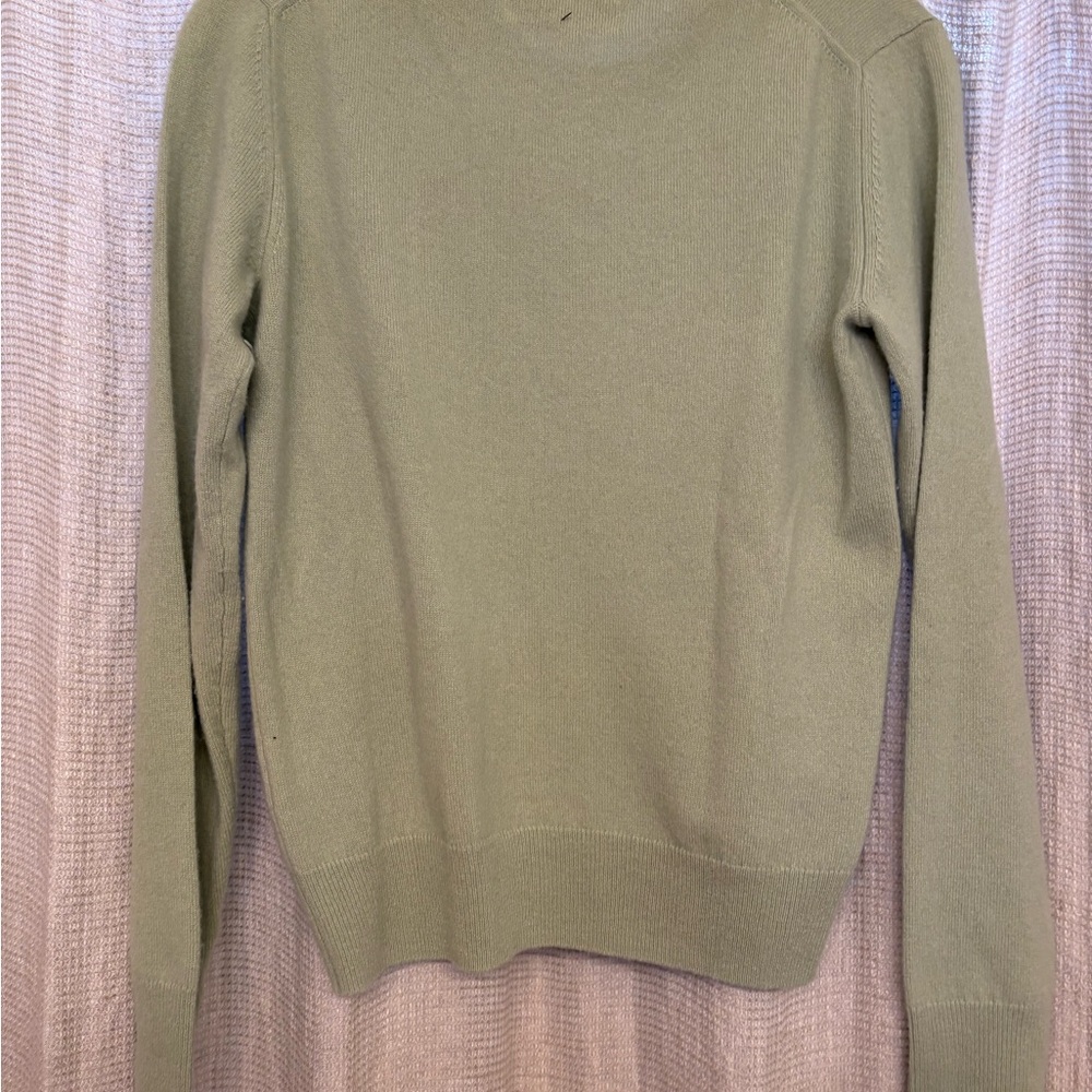 Wild Woman Sage Green Cashmere Crew Neck Sweater - Picture 2 of 7